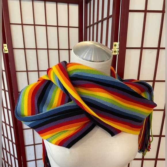 NORDSTROM RAINBOW Soft Fringed Scarf - Picture 5 of 7